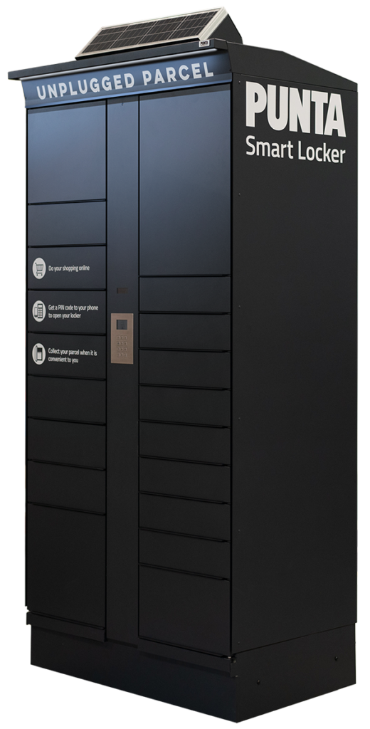 Unplugged Parcel Locker Punta pakettiautomaatti
